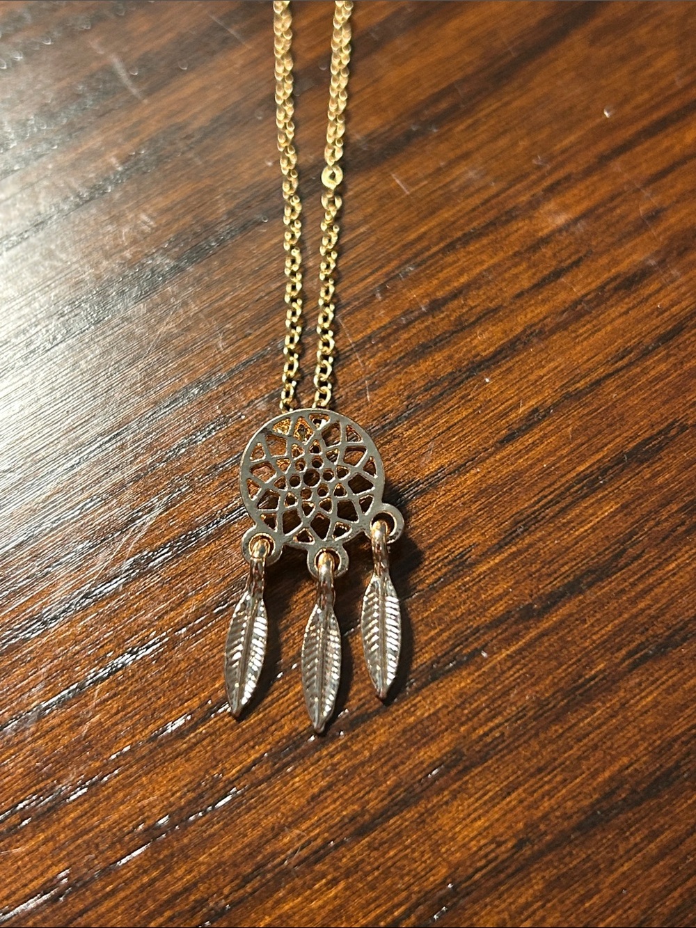 Gold Dreamcatcher Pendant Necklace - Women’s Gold Jewelry